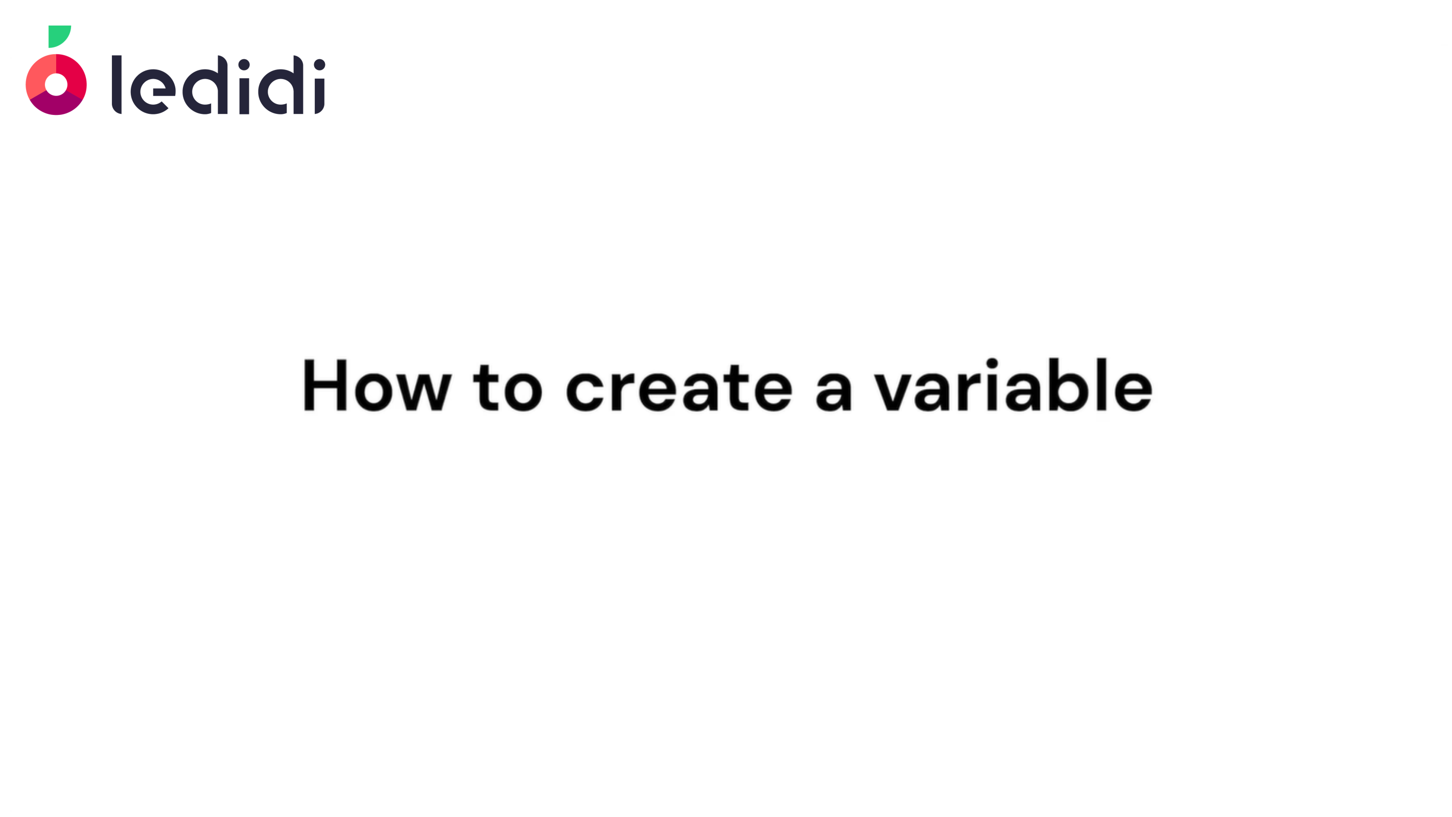 How to create a variable