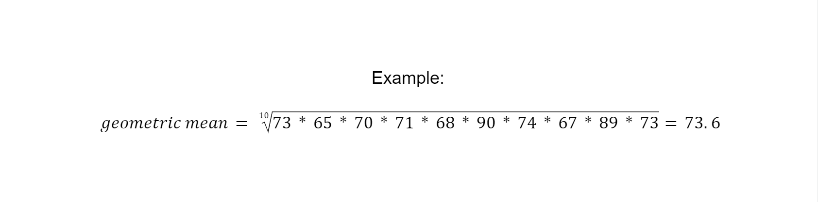 Geometric mean example